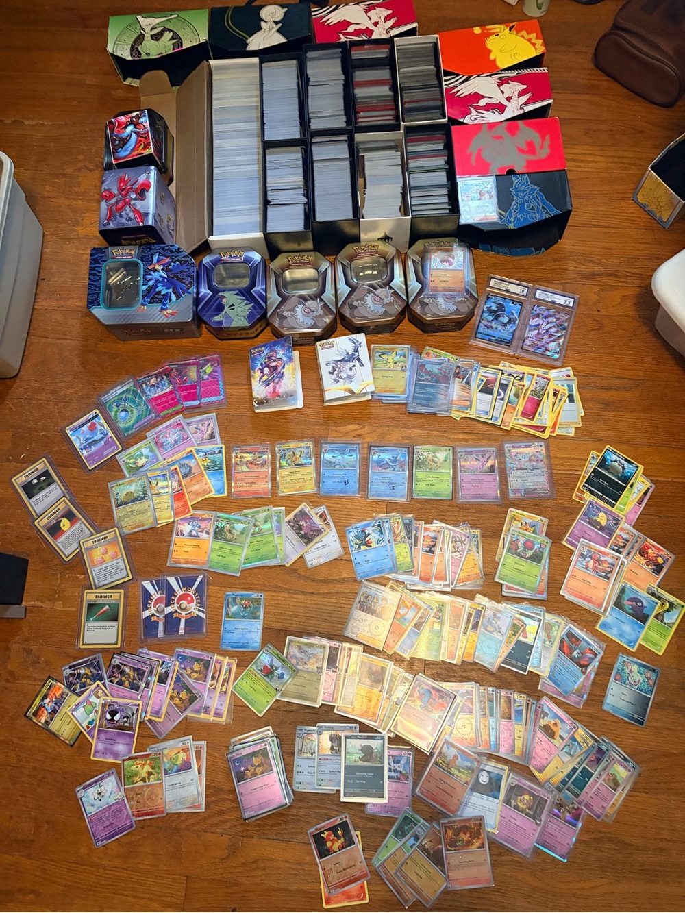 Massive Pokemon lot over 6000 cards from 1999 to now slabs, Holo, non-holo….